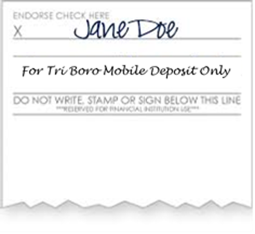 Remote deposit check example